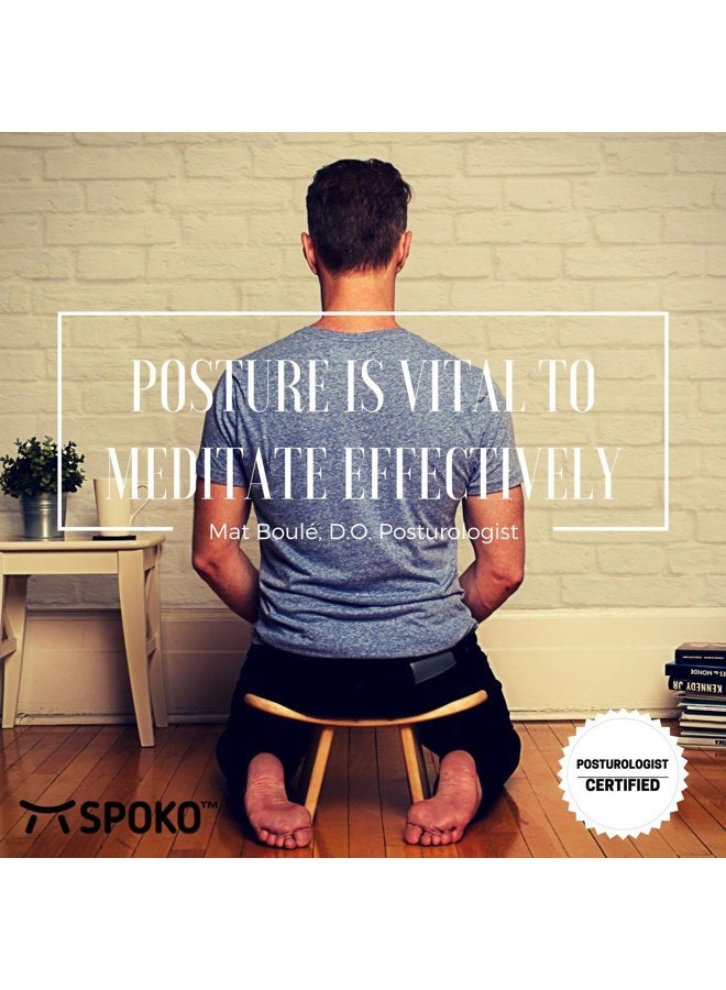 SPOKO Meditation Bench, Travel Seat Version, The Original Posture Certified Wood Kneeling Stool, Best Ergonomic Wooden Chair, Perfect Seat for Yoga, Prayer, Seiza, no Cushion Needed - Image 4