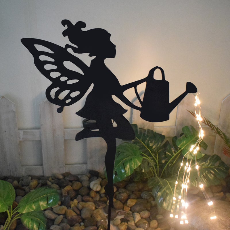 Outdoor Waterproof Lawn Stake Light Iron Cat Animal Shape for Home Garden Solar Decor - Image 1