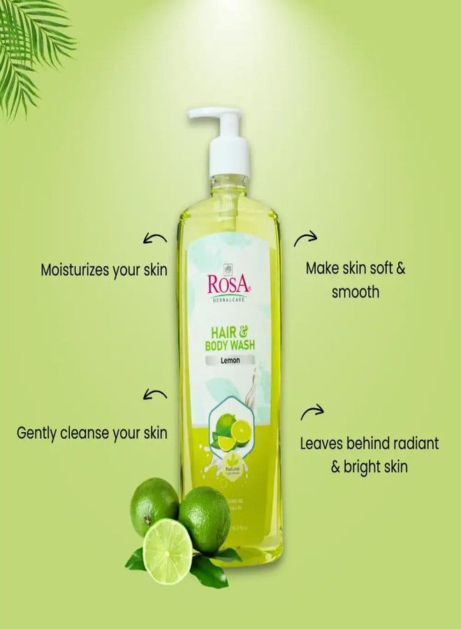 ROSA Hair & Body Wash | Enriched with Lemon, Vitamin E & Mixed Fruit Extracts | Deep Cleansing & Revitalizing Formula for Radiant, Bright Skin | Unisex | 500ml (Pack of 1) - Image 2