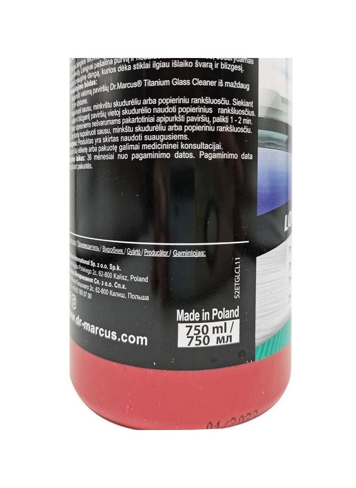 Dr.MARCUS Dr Marcus Glass Cleaner Spray, Car Glass Cleaning Spray 750 ml & Titanium Window  - Image 5