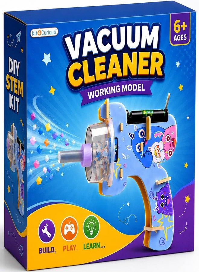 Kit4Curious® Vacuum Cleaner DIY Kit for Kids - Build & Reassemble STEM Science Working Model - Educational Engineering Toy Project - Image 1