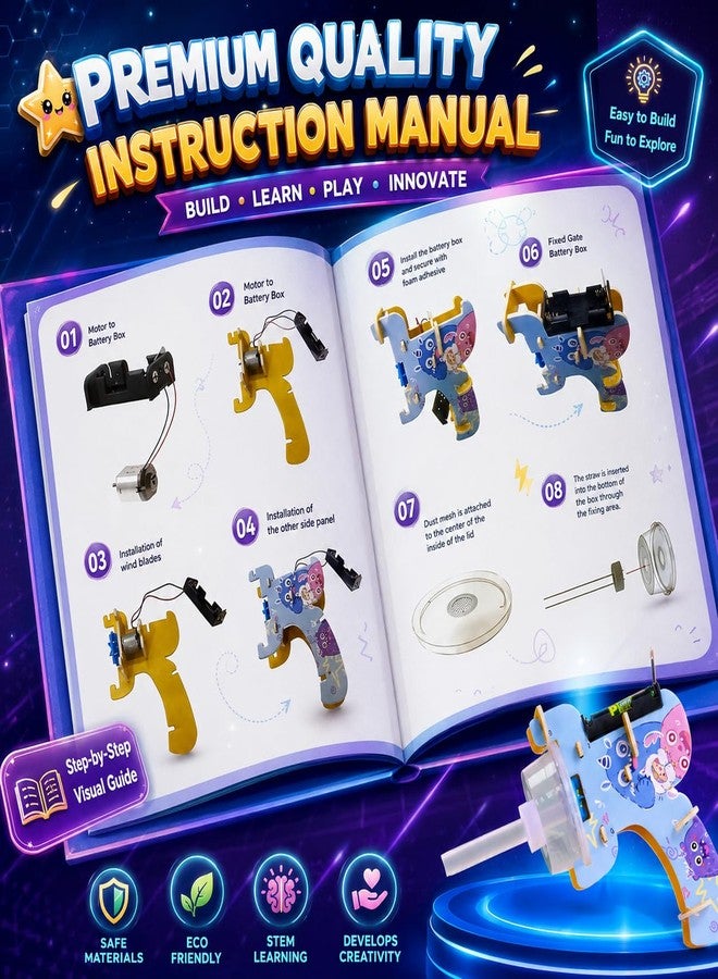 Kit4Curious® Vacuum Cleaner DIY Kit for Kids - Build & Reassemble STEM Science Working Model - Educational Engineering Toy Project - Image 4