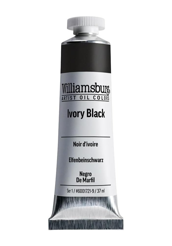 Williamsburg Artist Oil Colors - Ivory Black 37ml Tube - Image 1