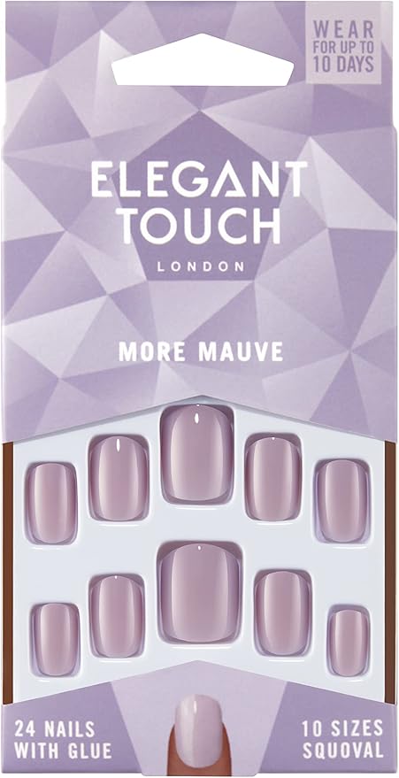Elegant Touch Colour False Nails Pink Dusk Squoval - Image 1