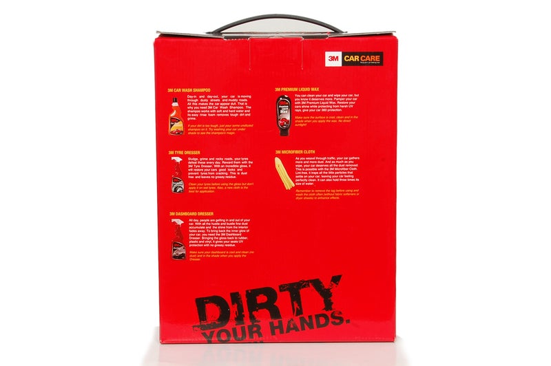 3M Small Car Care Kit | Car Shampoo | Tyre Dresser | Dashboard Dresser | Liquid Wax | Microfiber Cloth (All in One) - Image 3