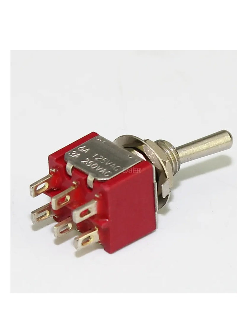 KNP KNP MTS-202 6-Pin Mini Toggle Switch is a compact and versatile switch designed for various electrical applications where space is limited but functionality is crucial With its six pins and miniaturized form factor this toggle switch offers reliable control in a compact design making it ideal for use in electronic devices small appliances and control panels.  - Image 3