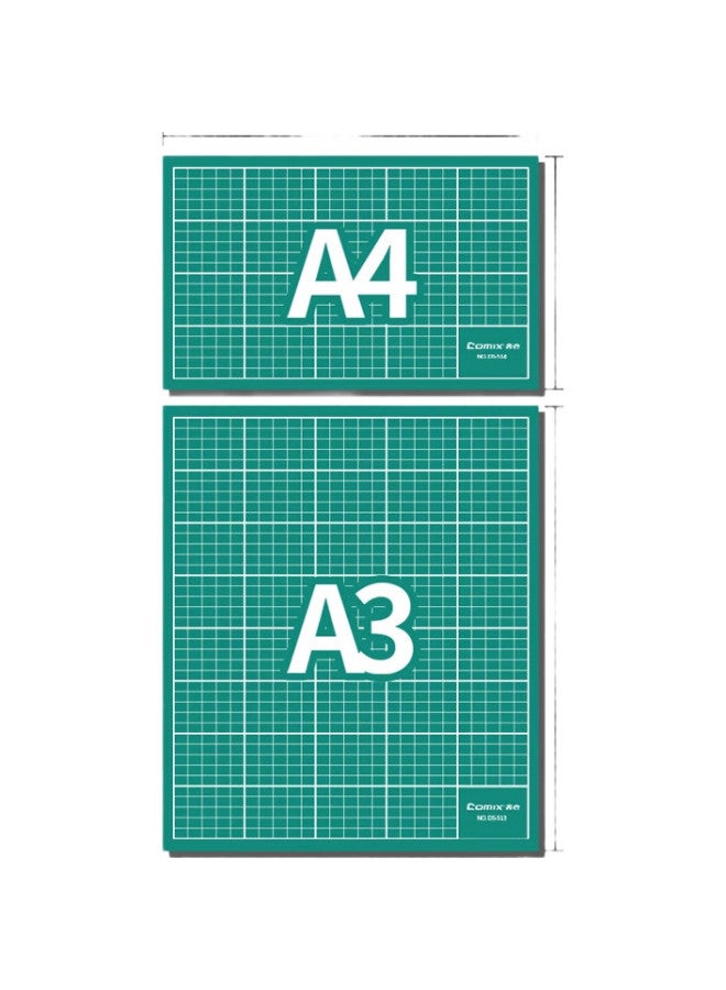 Comix A3 Double-Sided Cutting Mat, Pvc Material, Diy Desktop Pad For Drawing And Engraving, Washable, For Students' Paper Cutting, Art And Carving, Anti-Cut Mat, Ds-513 Green - Image 3