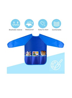 Y&D Kids Childrens Apron Art Smocks Waterproof Apron, Long Sleeve Children Painting Aprons with 3 Pockets for Painting, Pottery School, Baking, Cooking, Craft and Lab Activity  - Image 4
