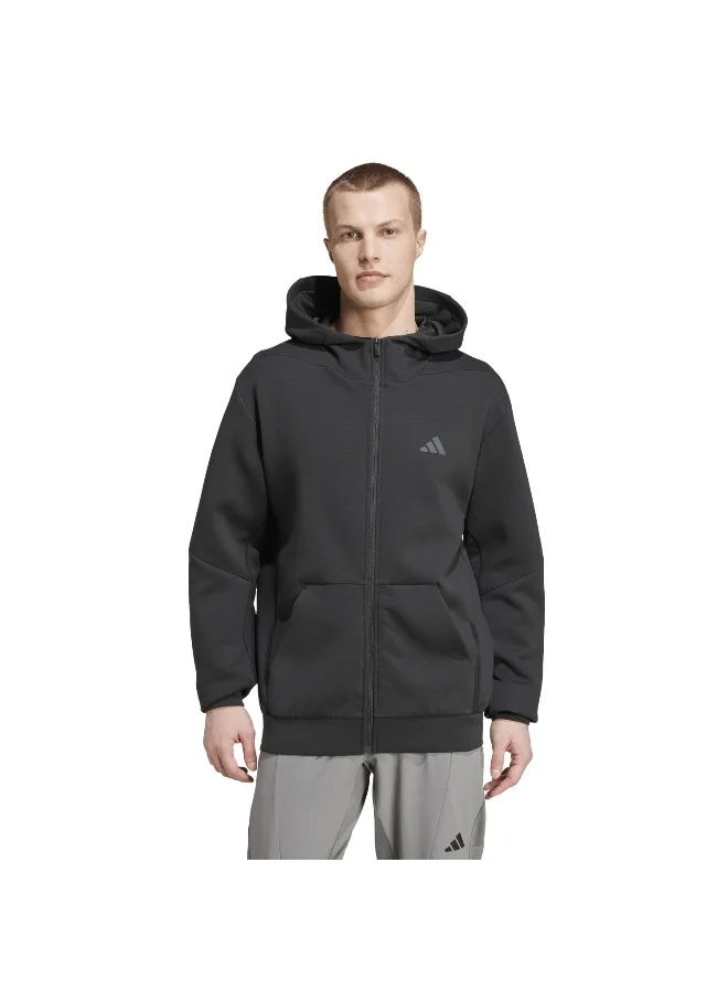 Adidas D4T Full-Zip Ho Black Training Track Tops For Men XS