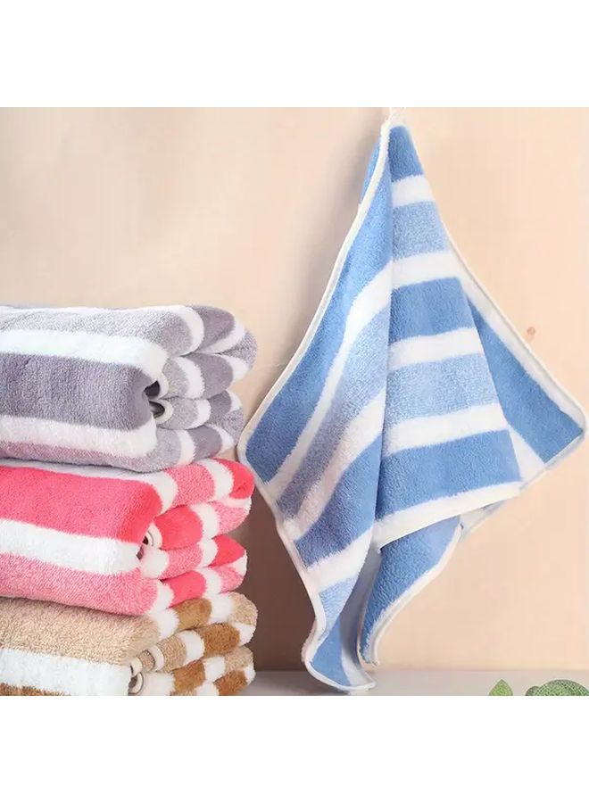 مناشف وجه ب fleece مرجاني ناعم وسميك بمقاس 13.7 × 29.5 بوصة، 5 قطع بألوان مختلطة، تمتص الماء بسرعة - Image 4