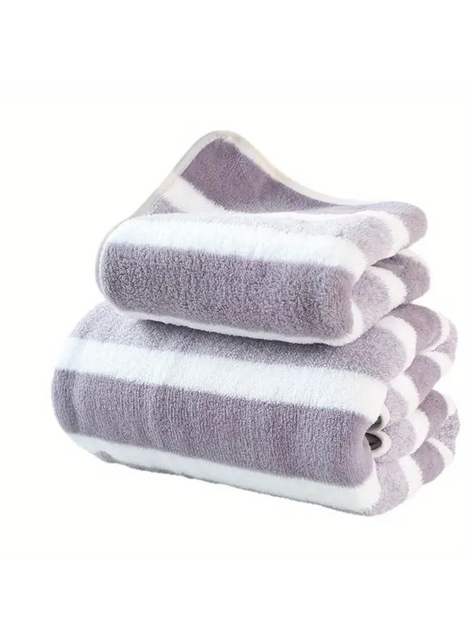 مناشف وجه ب fleece مرجاني ناعم وسميك بمقاس 13.7 × 29.5 بوصة، 5 قطع بألوان مختلطة، تمتص الماء بسرعة - Image 3