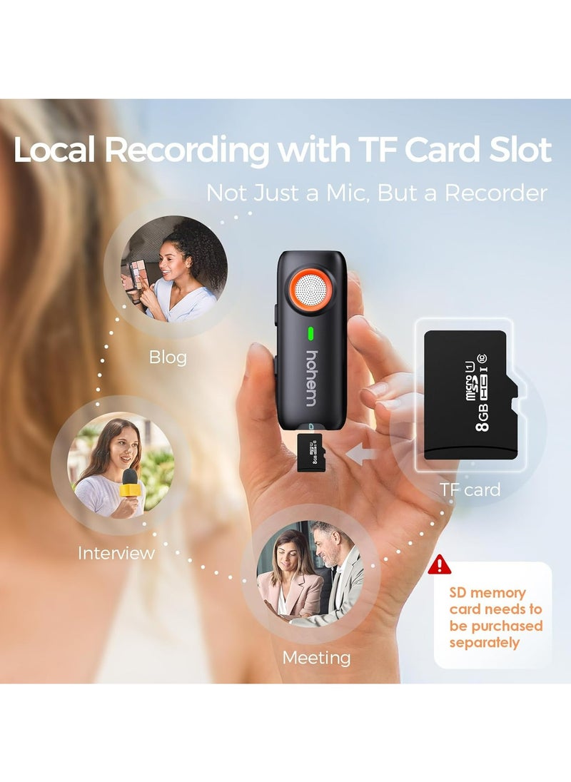hohem - Hohem MIC-01 Lavalier Microphone for Smartphone, (Android Type-C connector) Plug-Play, DSP Noise Cancellation, 20H Working Time, Microphone for Interview, Volgs (2 TX + 1 RX + Charging Case) - Image 1