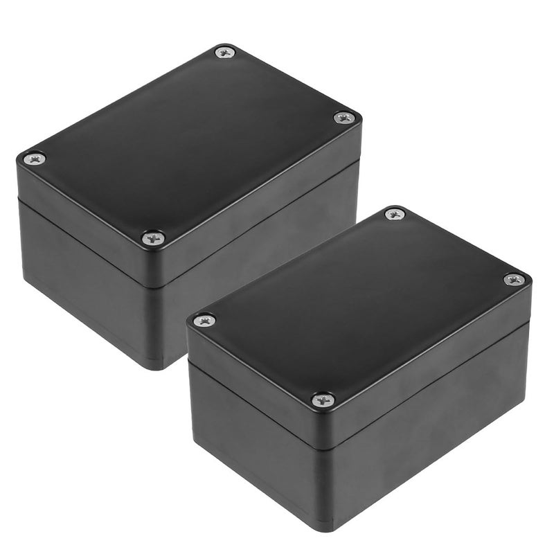 2 قطعة من صندوق التوصيل البلاستيكي من مادة ABS مع سدادة للتوصيلات الكهربائية DIY في الهواء الطلق - Image 1