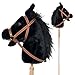 Nature Bound Stick Horse Horse on a Stick with Sound Effects Handcrafted Plush Stick Pony for Toddlers Kids Handsewn Sturdy Wooden Handle Pretend Play Horse Toy Black - Image 3