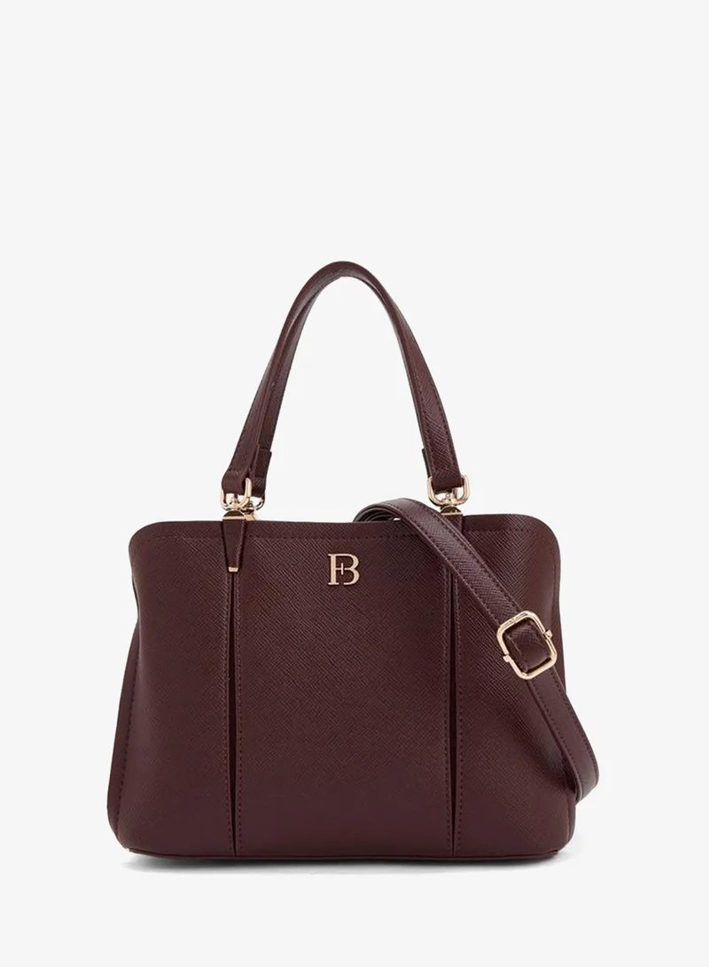 Solid Tote Bag With Detachable Strap