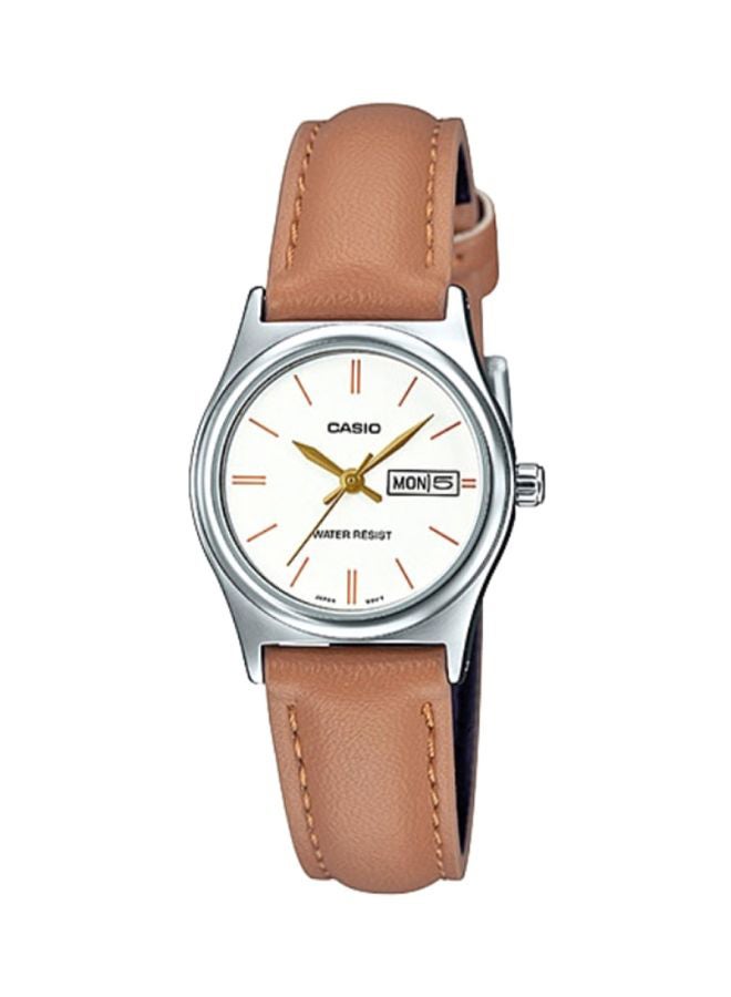 CASIO Women Dress Timepiece Water Resistant Analog Watch LTP-V006L-7B2 - 25 mm - Brown - Image 1