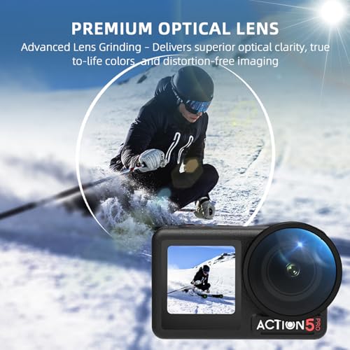 SZZCNOX OSMO Action FOV Boost Lens 180 FOV Wide Angle Lens Compatible with DJI OSMO Action 5 Pro Camera Accessories Threaded Attachment MultiCoated Action Camera Lens - Image 3