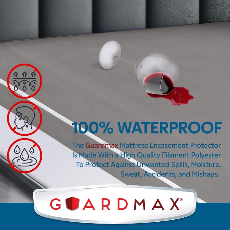 Guardmax Jersey Knitted Twin XL Zippered Mattress Encasement - Waterproof & Bed Bug Proof Mattress Protector - Comfortable, Soft, and Noiseless Zippered Bedding - Dust Mite Proof (39 x 80 x 10) - Image 3