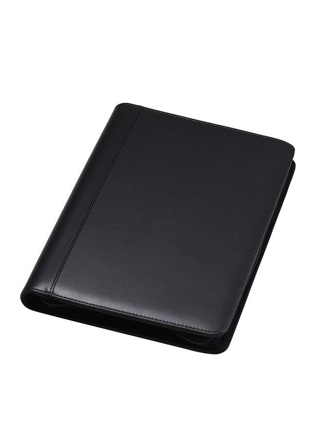 NIBEMINENT Leather Business Portfolio Folder Black  - Image 1
