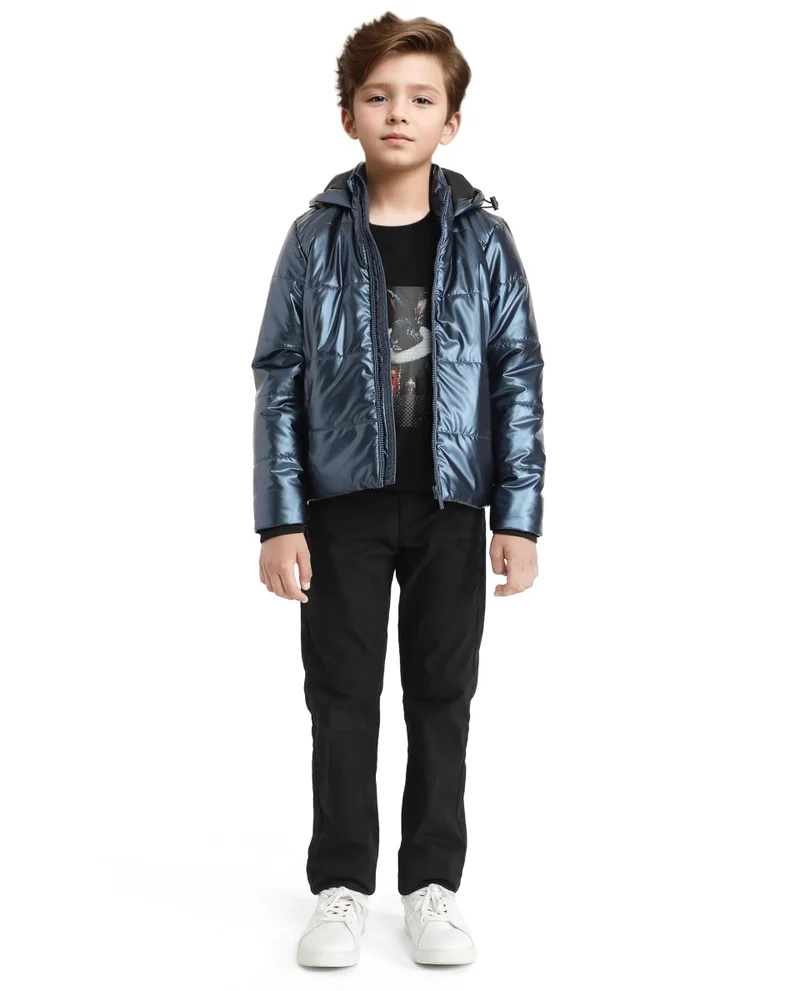 رير ونز Rare Ones Kids Napier Flouroscent Purple Polyester Full Sleeve Solid Jacket