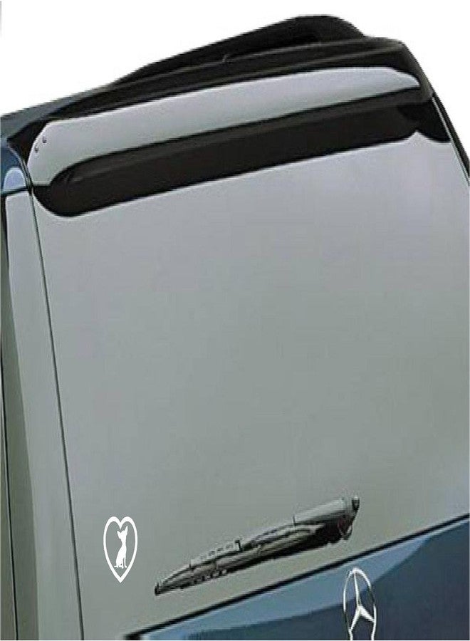 Epic Designs Heart Dog Puppy Sticker Car Window Vinyl Decal (Chihuahua) - Image 2