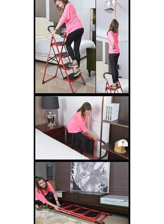SHOWAY In-House Folding Ladder Domestic Light Stepladder Household Combination Multi function Steps Indoor Outdoor Home 3 Step  - Image 5