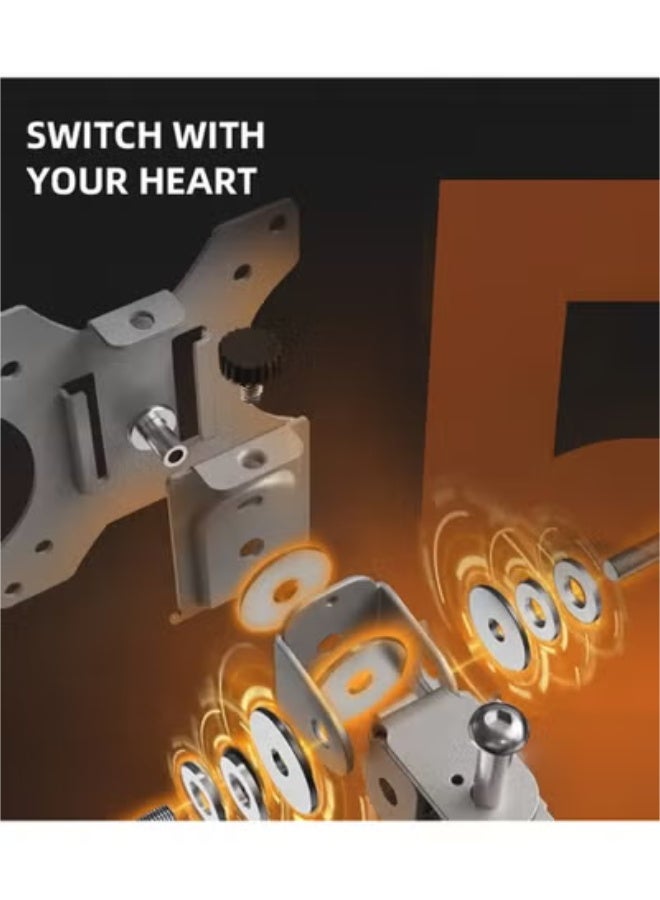 Adjustable Gas Spring Monitor Arm 13 to 32 Inch Full Motion Desk Mount with Cable Management White - Image 3