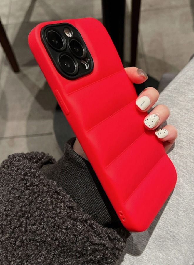 VR CREATIVE Red Puffer Jacket Case (Matte) for Apple Iphone 13 Pro Max - Image 3