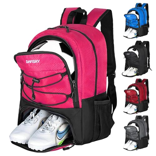 DAFISKY Youth Soccer Backpack Basketball Bag,Ball Compartment&Breathable Separate Cleat Water-Resistant Lightweight Durable Ergonomic Comfort Sports Equipment for Volleyball Football Rugby Training - Image 1