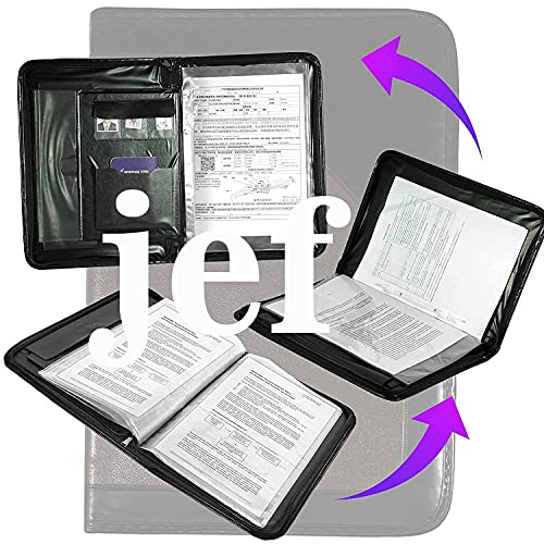 Jeyang PU Leather Multipurpose 24 File Sleeve A4 Professional Files and Folders to Store Certificate, Legal Size Documents for Home, Office, School (Coffee Brown) - Image 4