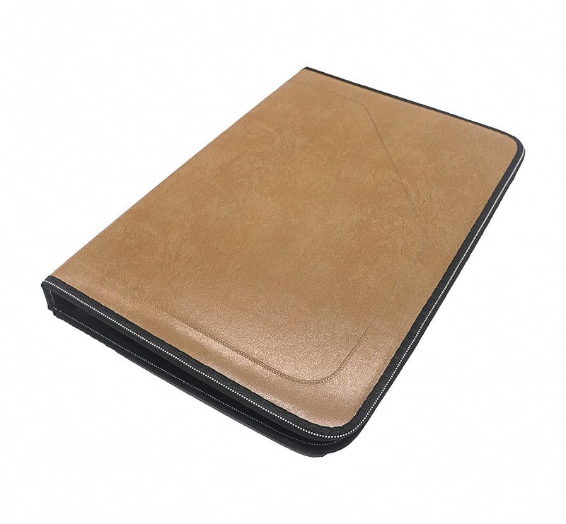 Jeyang PU Leather Multipurpose 24 File Sleeve A4 Professional Files and Folders to Store Certificate, Legal Size Documents for Home, Office, School (Coffee Brown) - Image 1
