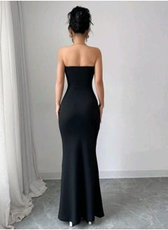 Shein Elenzga SHEIN Women Elegant Tube Dress With Sculpted Floral Design Fishtail Dress  - Image 5