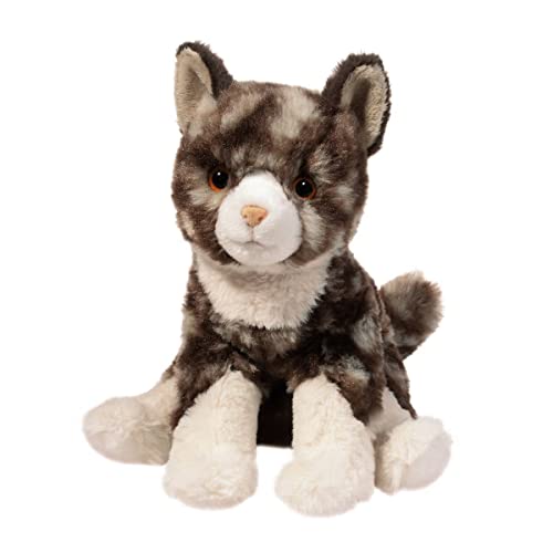 Douglas Trixie Gray Cat Plush Toy Cute Kitty Stuffed Animal Soft Cuddly Cat Plushie for Kids Toddlers Realistic Domestic Cat Stuffed Animal Gift for Cat Lovers 9 Inch - Image 1