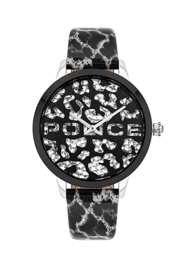 POLICE Bagan 36mm Women's Quartz Watch with Leather Strap