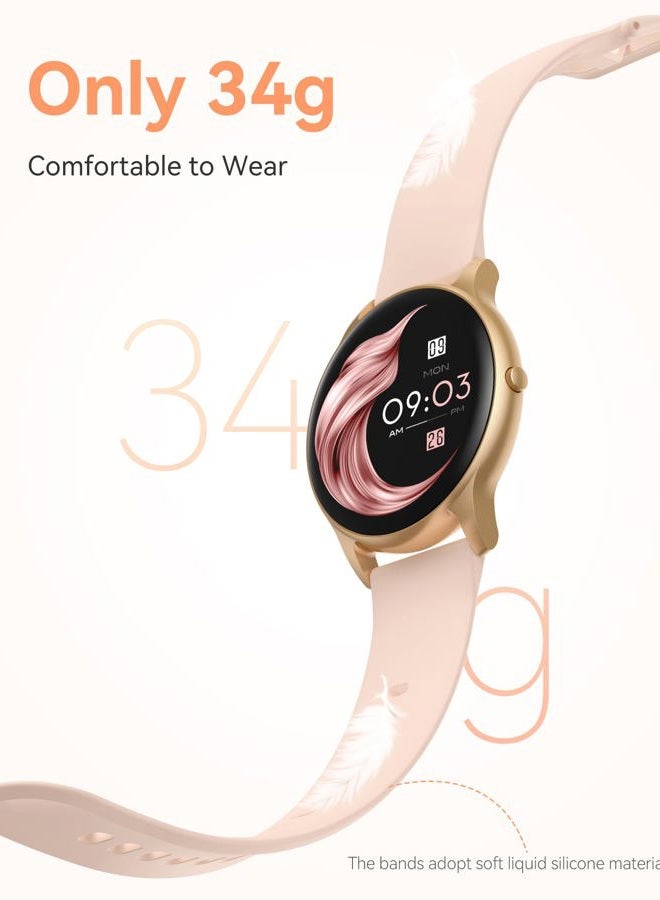 AGPtek IP68 Waterproof Fitness Tracker Watch Heart Rate Monitor Pedometer Sleep Monitor Smartwatch for Women, Rose Gold, LW11 - Image 2