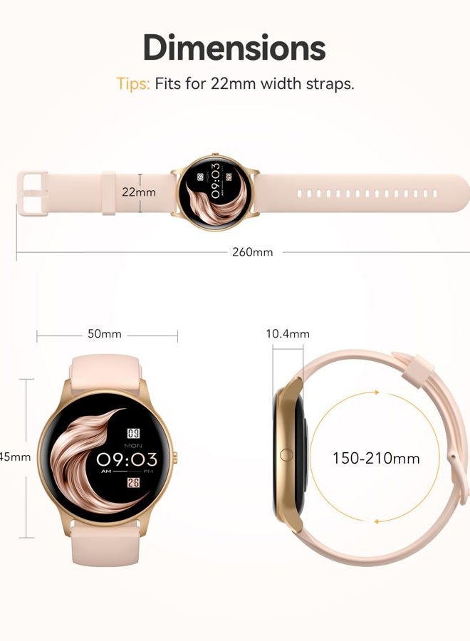 AGPtek IP68 Waterproof Fitness Tracker Watch Heart Rate Monitor Pedometer Sleep Monitor Smartwatch for Women, Rose Gold, LW11 - Image 4