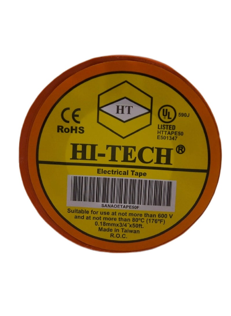 Hi-Tech Electrical Tape - 50 FT Orange - Image 1