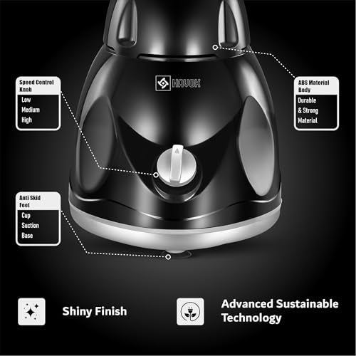 Havok 750W Mixer Grinder for Kitchen with 3 Stainless Steel Jars | Heavy Duty 20000 RPM Motor Mixie for Spices Chutney Smoothies | Rust-Resistant Blade | Overload Protection | 1.5L Large Blending Jar - Image 4