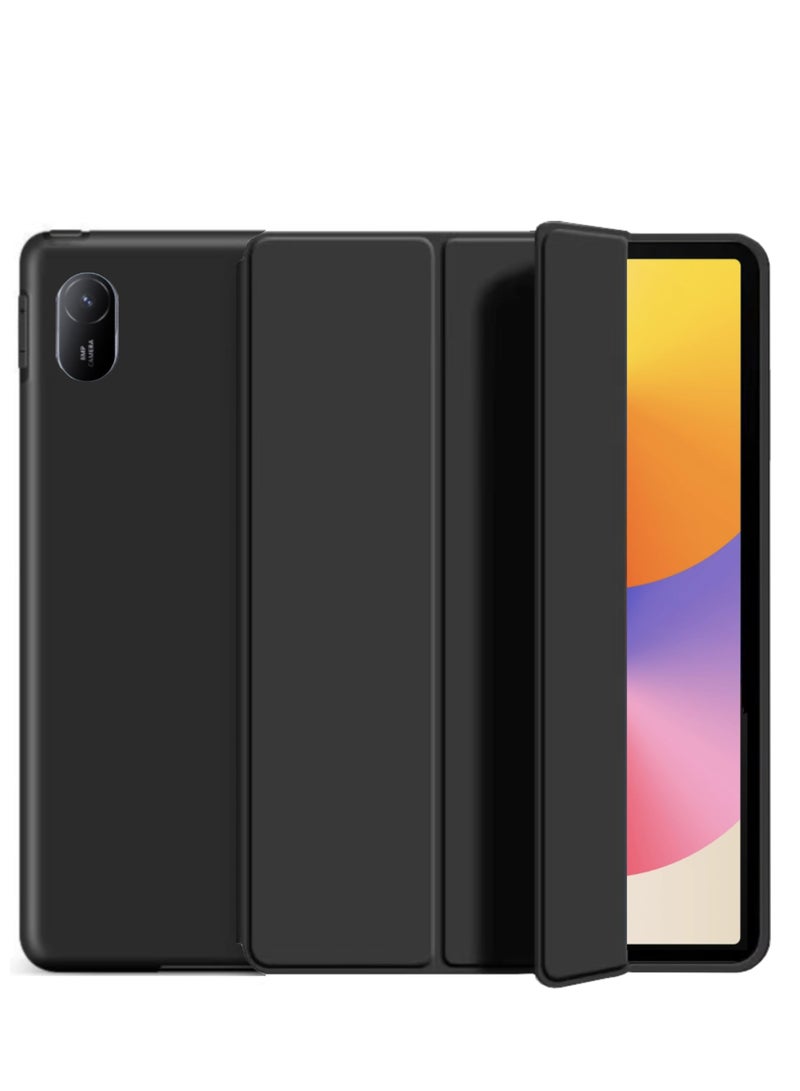 Suitable for The 2024 New Huawei MatePad SE 11 Inch Tablet Protective Case Honeycomb Three Fold Silicone Soft Shell (Black)  - Image 1