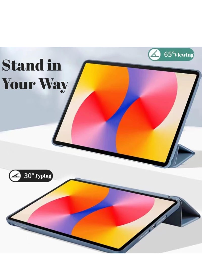Suitable for The 2024 New Huawei MatePad SE 11 Inch Tablet Protective Case Honeycomb Three Fold Silicone Soft Shell (Black)  - Image 3