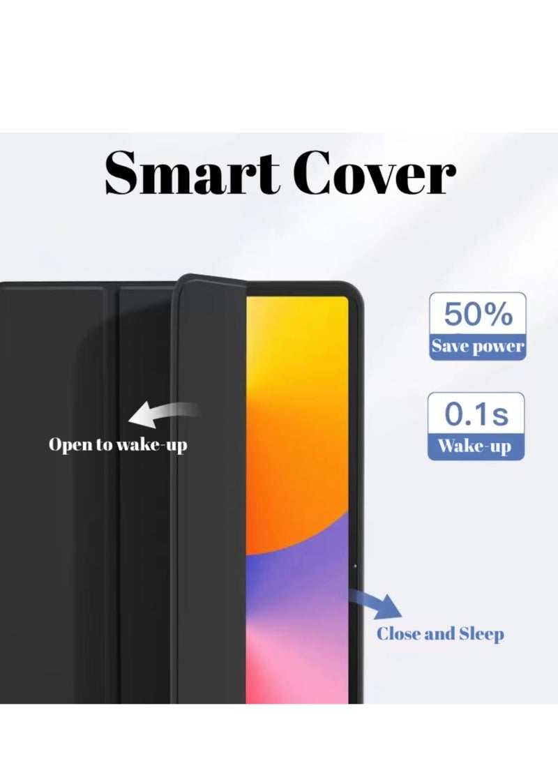 Suitable for The 2024 New Huawei MatePad SE 11 Inch Tablet Protective Case Honeycomb Three Fold Silicone Soft Shell (Black)  - Image 4