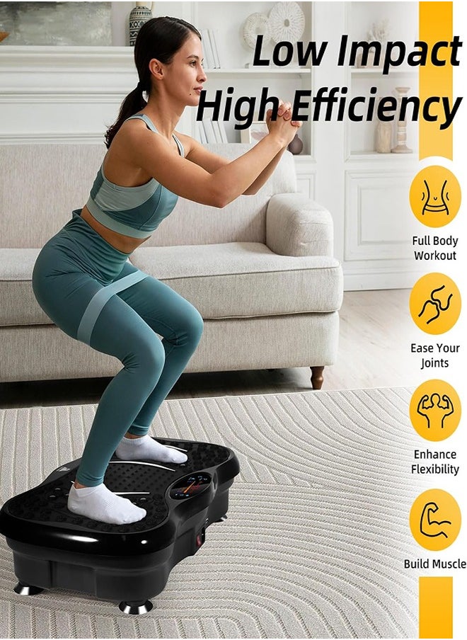 0TO1 TECH Vibration Plate, Home Mini Vibrating Plates, Sports Body Shaper, 5 Program Modes, 2 Resistance Bands ，for Women and Men  - Image 4