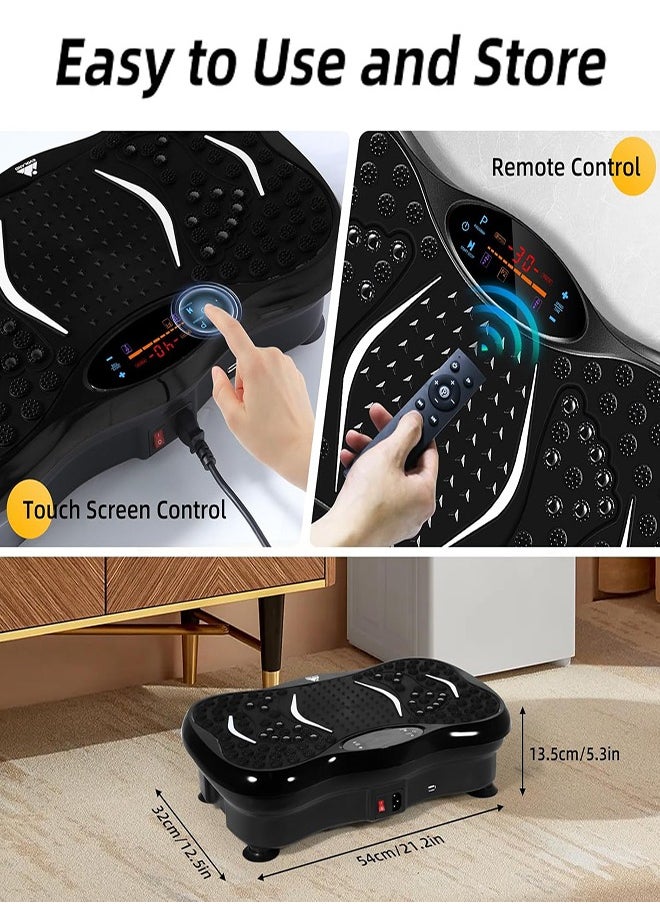 0TO1 TECH Vibration Plate, Home Mini Vibrating Plates, Sports Body Shaper, 5 Program Modes, 2 Resistance Bands ，for Women and Men  - Image 5