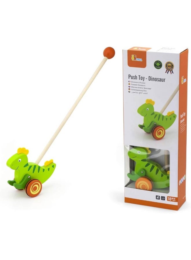 Viga Dinosaur Wooden Push Toy - Image 3
