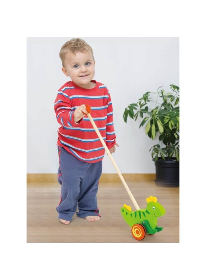 Viga Dinosaur Wooden Push Toy - Image 2