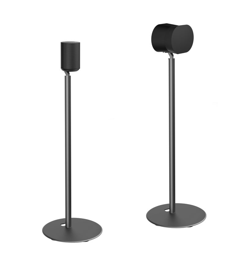 Mount Plus SB-71113 2 Pack Fixed Height Speaker Floor Stand Made for Sonos Speakers | Compatible with Sonos ERA 100 and ERA 300 Speakers | Cable Management (2 Pack Black Floor Stand) - Image 5