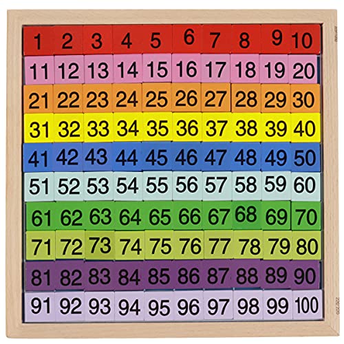 Umbresen Wooden Hundred Board Toy Montessori 1100 Consecutive Numbers Preschool Learning Toys Gift for Kids with Storage Bag Hundred Board - Image 1