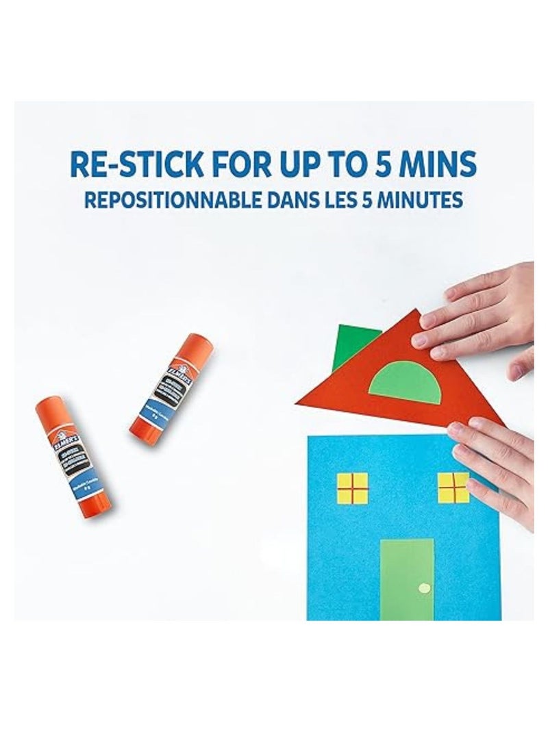 إلميرز قطعتان من عصا الصمغ القابلة لإعادة اللصق سعة 8 جرام شفافة - Image 3