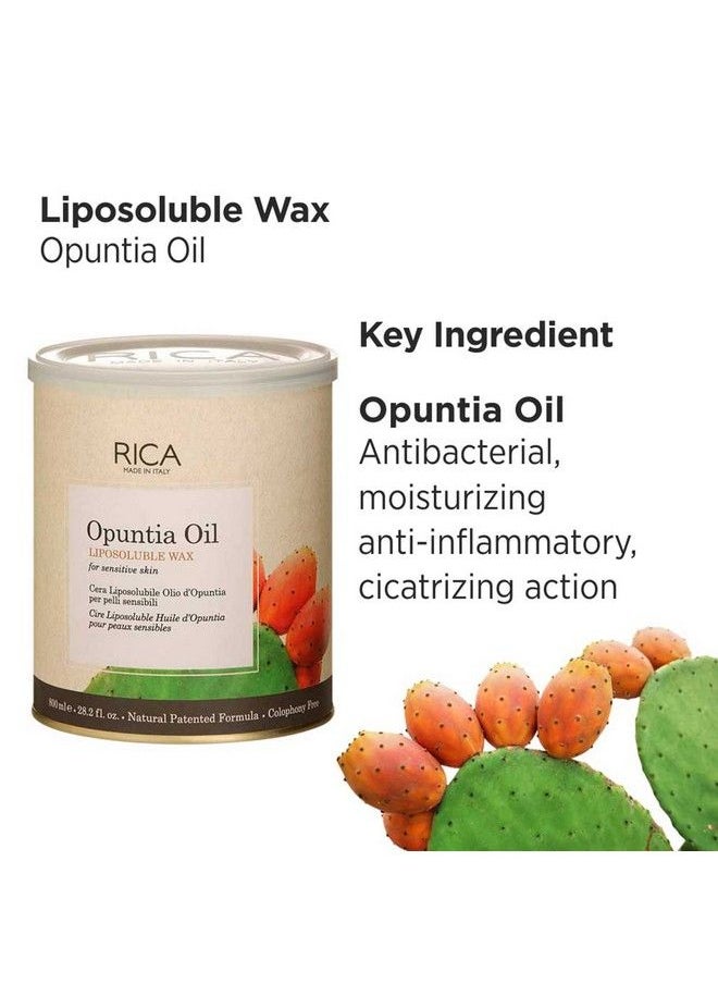 Rica Opuntia Oil Liposoluble Wax For Sensitive And Delicate Skin Less Redness Superior Tanning Removal Moisturising Action On The Skin (800 Ml)  - Image 4
