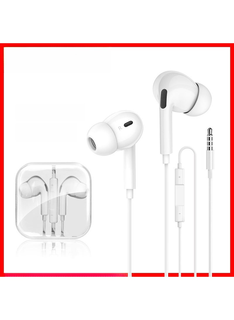 Generic - 3.5mm In-Ear Wired Headphones for Apple Huawei Android K12 three-generation 3.5mm interface [copper ring crystal box]] - Image 1